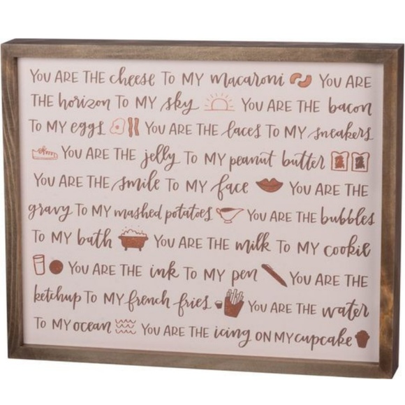 Primitives by Kathy Other - Inset Kitchen Wall Sign The Cheese To My Macaroni